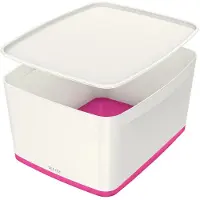 Leitz MyBox Large - Opbevaringsboks - for A4 (210 x 297 mm) - 18 liter - pink metallisk