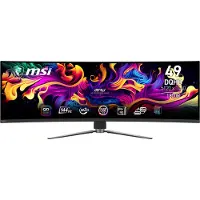 MSI Kurvet gamer PC skærm - - 49" - DQHD - 144Hz - QD-OLED panel - 0,03ms - Højdejusterbar - MPG 491CQP QD-OLED