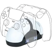 Bigben Interactive Interactive PS5DUALCHARGERV3, PlayStation 5, Opladerstativ, Sort, Hvid, USB, Ledningsført, 0,8 m