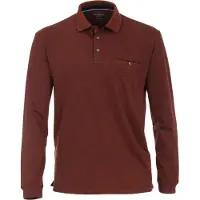 Casamoda poloshirt langærmet mørkerød Rød måle