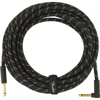 Fender Deluxe 25 Fod Langt Lige/Vinklet Instrumentkabel Sort Tweed