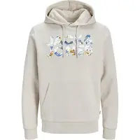 Jack & Jones Sweatshirt 'JJEJeff' kit / blå / sennep / hvid