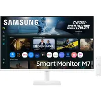 Samsung S32FM703UU - M70F Series - LED-skærm - Smart - 32 - 3840 x 2160 4K UHD (2160p) @ 60 Hz - VA - 300 cd/m² - 3000:1 - HDR10 - 4 ms - 2xHDMI, USB-C - højtalere - hvid