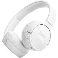 JBL TUNE 670NC - Hovedtelefoner med mik. - fuld størrelse - Bluetooth - trådløs, kablet - aktiv støjfjerning - 3,5 mm jackstik - hvid