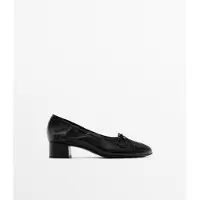 Massimo Dutti - Female - Højhælede Mary Janes - Sort - 38