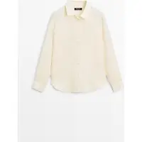 Massimo Dutti - Female - Skjorte I 100 % Hør Med Blødt Fald - Sennepsgul - 36