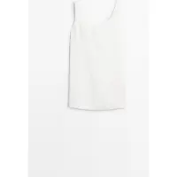 Massimo Dutti - Female - Kort, Løstsiddende Kjole Med Hør - Hvid - 34