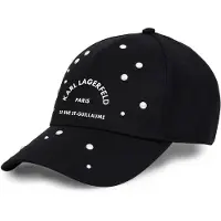 Karl Lagerfeld Hætte 'Rue St-Guillaume' sort / hvid / perlehvid