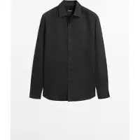 Massimo Dutti - Male - Slim Fit-Skjorte I 100% Hør - Sort - Xl