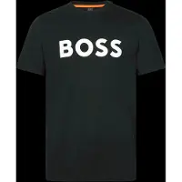 BOSS T-shirt i bomuldsjersey med stort logoprint