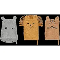 Liewood Vaskeklude - Sylvester - 3-pak - Safari Mix - - OneSize - Vaskeklud
