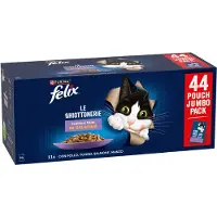 Felix Latz "Så lækkert som det ser ud" portionsposer 44 x 85 g - Mix Fisk & Kød: 4 varianter