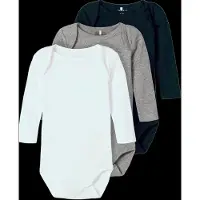 Name it Sparkedragt/Body marin / grå-meleret / hvid