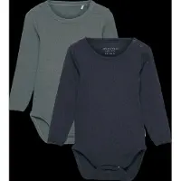 Minymo Bodyer l/æ - 2-pak - Goblin Blue - - 56 - Body L/Æ