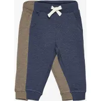 Minymo Sweatpants - 2-pak - Lys Brunmeleret/Blåmeleret - - 4 år (104) - Sweatpants