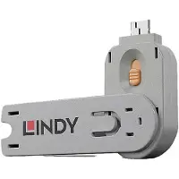 Lindy 40623, Nøgle til portblokering, USB Type-A, Orange, Acrylonitrilbutadienstyren, 1 stk, Polybag