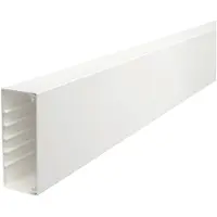 Obo Bettermann WDK Kabelkanal komplet incl. kabelholder Højde 60 mm, bredde 150 mm, L=2000 mm Hvid ral 9010 bly-fri plast. UV stabil for udendørs - (2 meter)