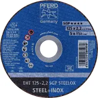 PFERD 61331622, Skæreskive, Rustfrit stål, Stål, 12,5 cm, Alle mærker, Fladcenter, 2,22 cm