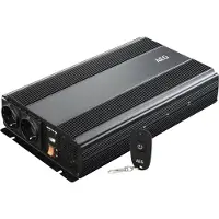 24.Se AEG 10058 spændingsomformer / 12 V til 230 V inverter 1500 W / DC-AC-omformer med fjernbetjening