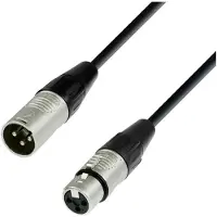 Adam hall DMF 2000, 20 m, XLR/XLR, Hanstik/Hunstik, Sølv, Sort, 4,5 mm