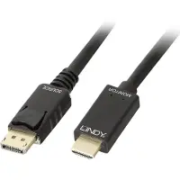 Lindy 36923, 3 m, DisplayPort, HDMI Type A (Standard), Hanstik, Hanstik, 3840 x 2160 pixel