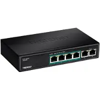 Trendnet TPE S50 - Switch - ikke administreret - 4 x 10/100 (PoE) + 1 x 10/100 - desktop - PoE (31 W)