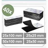 Quadrios 25CA665 Burrebåndpunkter til fastlimning Burrebånd statisk loop del (L x B) 50 mm x 100 mm Sort 40 stk