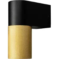 Konstsmide Temi Væglampe ned LED GU10 Sort/guld med Klart glas