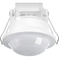 ESYLUX Loftsmonteret bevægelsessensor BASIC EXPRESS MD 360° 08 IR 1C FM IP23 WH, rækkevidde ca. Ø 8 m, nulgennemgangsrelæfunktion
