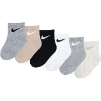 Nike Strømper - 6-pak - Grå/Sort/Hvid/Sand - - 16/17 - Strømper