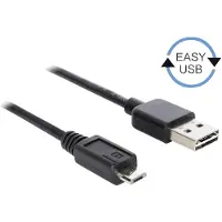 DeLOCK 5 m, -kabel EASY-USB USB 2.0 Type-A til USB 2.0 Type Micro-B