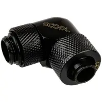 Alphacool Eiszapfen 13/10mm compression fitting 90° rotatable G1/4 - Kølevæske system tilpasning - sort mat, dyb sort