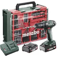 Metabo SB 18 Set, Pistolgreb boremaskine, Nøglefri, 1 cm, 1600 rpm, 2 cm, 1 cm