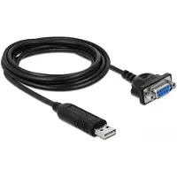 DeLOCK - Serielt kabel - USB (han) til DB-9 (hun) - 1.8 m - sort