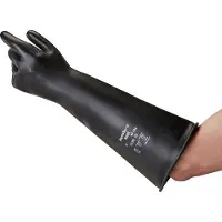 Ansell Handske Emperor 43 cm Str M Latex Sort,12 par/pk
