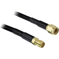 DeLOCK - Forlængerkabel til antenne - RP-SMA (han) til RP-SMA (hun) - 2 m - sort