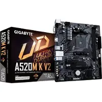 Gigabyte A520M K V2 - 1.0 - bundkort - micro ATX - Socket AM4 - AMD A520 Chipset - USB 3.2 Gen 1 - Gigabit LAN - onboard grafik (CPU påkrævet) - HD Audio (8-kanaler)
