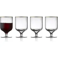 Lyngby Glas Palermo Gold vinglas 30 cl 4-pak Klar/Guld