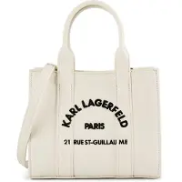 Karl Lagerfeld Håndtaske 'Rue St-Guillaume' sort / hvid