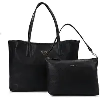 GUESS Guesstil kvinder. HWEVG951428 Victtoria 2-i-1-tote-taske, sort (OSFA), Casual, Polyuretan