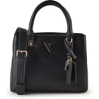 GUESS Guesstil kvinder. HWZG9672050 Noelle saffiano sort håndtaske (OSFA), Casual, Polyuretan