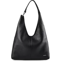 Calvin Klein Skuldertaske 'Asymmetric Slouch' sort