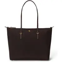Ralph Lauren Lauren Ralph Laurentil kvinder. 431916737054 Keaton medium tote bag i mørkebrun nylon (OSFA), Casual