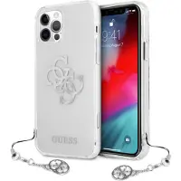 GUESS GUHCP12LKS4GSI iPhone 12 Pro Max 6,7" Transparent hardcase 4G Silver Charms Collection