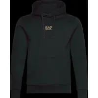 Emporio Armani EA7til mænd. 8NPM32_PJVRZ Hættetrøje i bomuld Core Identity sort (XL), Casual, Lange ærmer