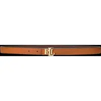 Lauren Accesorios Lauren Ralph Laurentil kvinder. 412912038002 Vendbart læderbælte med brunt logo (L), Casual