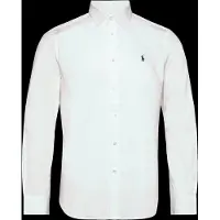 Ralph Lauren Polo Ralph Laurentil kvinder. 211891376001 Slim Fit bomuldsskjorte hvid (44), Casual, Klassisk, Lange ærmer