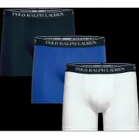 Ralph Lauren Polo Ralph Laurentil mænd. 714830300103 Sæt med 3 boxershorts i elastisk bomuld marineblå, hvid, blå (M), Afslappet