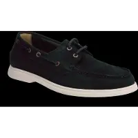 BOSS BOSStil mænd. 50563130 Navy-bådsko i kontrastfarvet ruskind (39), Fast, Blonder, Casual, Blå