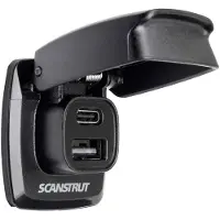 Scanstrut 1xusb-a Og 1xusb-c 12/flip Pro Hurtig Opladning Dobbelt Usb-stik 24v